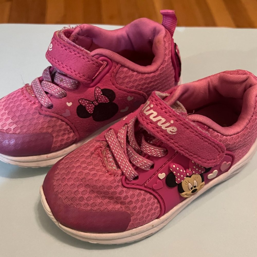 DISNEY Minnie Pink Toddler Girls Size 7 Sneakers